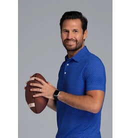 IBKul IBKul Footballs Short Sleeve Polo Royal/White