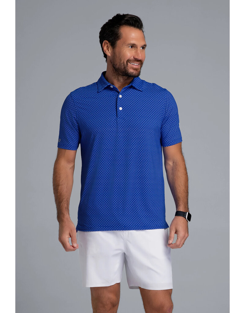 IBKul IBKul Footballs Short Sleeve Polo Royal/White