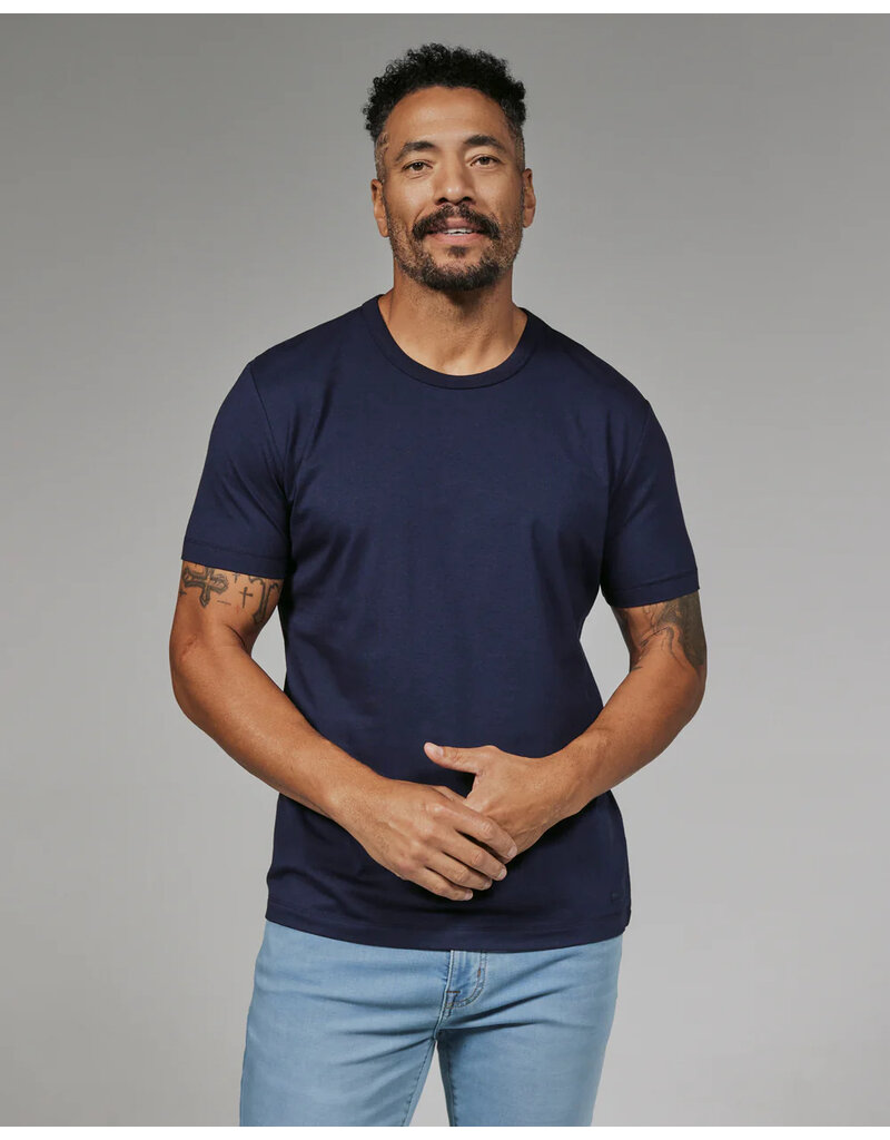 7 Diamonds 7 Diamonds Modal Crew Neck Short Sleeve Tee Navy