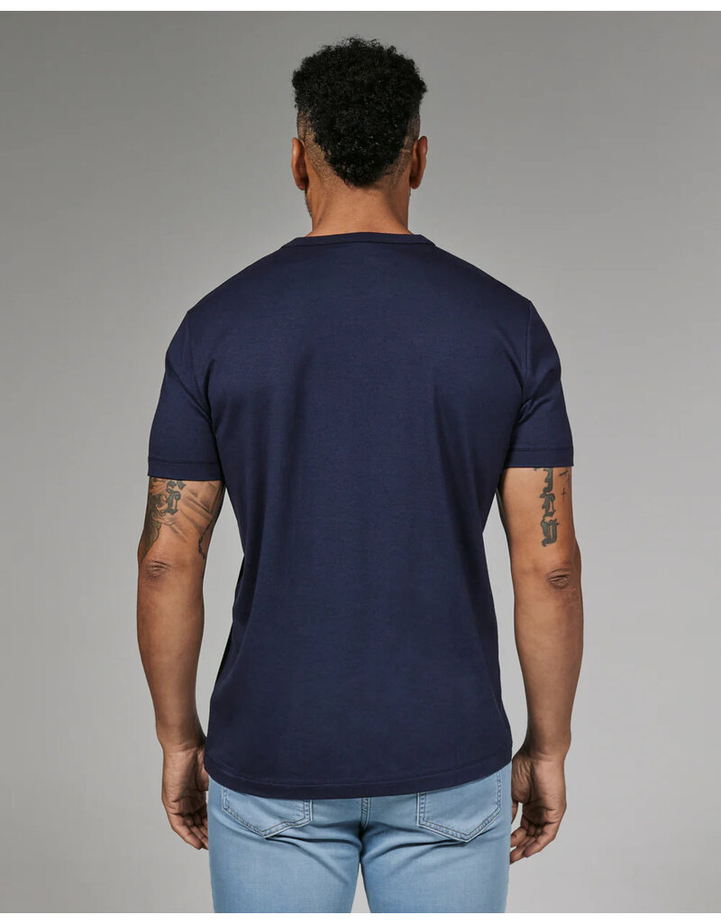 7 Diamonds 7 Diamonds Modal Crew Neck Short Sleeve Tee Navy
