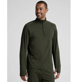 Beyond Yoga Beyond Yoga Pacer Fleece-Backed Men's Quarter Zip Pullover Forest Moss
