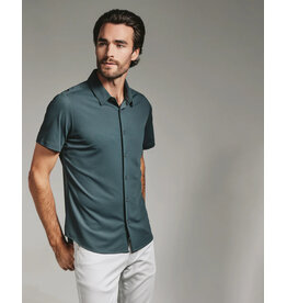 7 Diamonds 7 Diamonds Aldridge Short Sleeve Shirt Petrol Navy