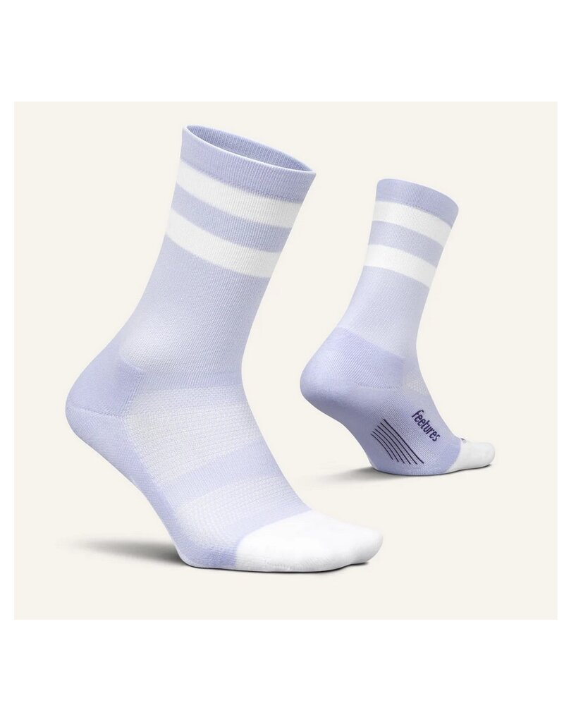 Feetures Feetures Elite Lt Cushion Mini Crew Lilac Hi Top Stripe