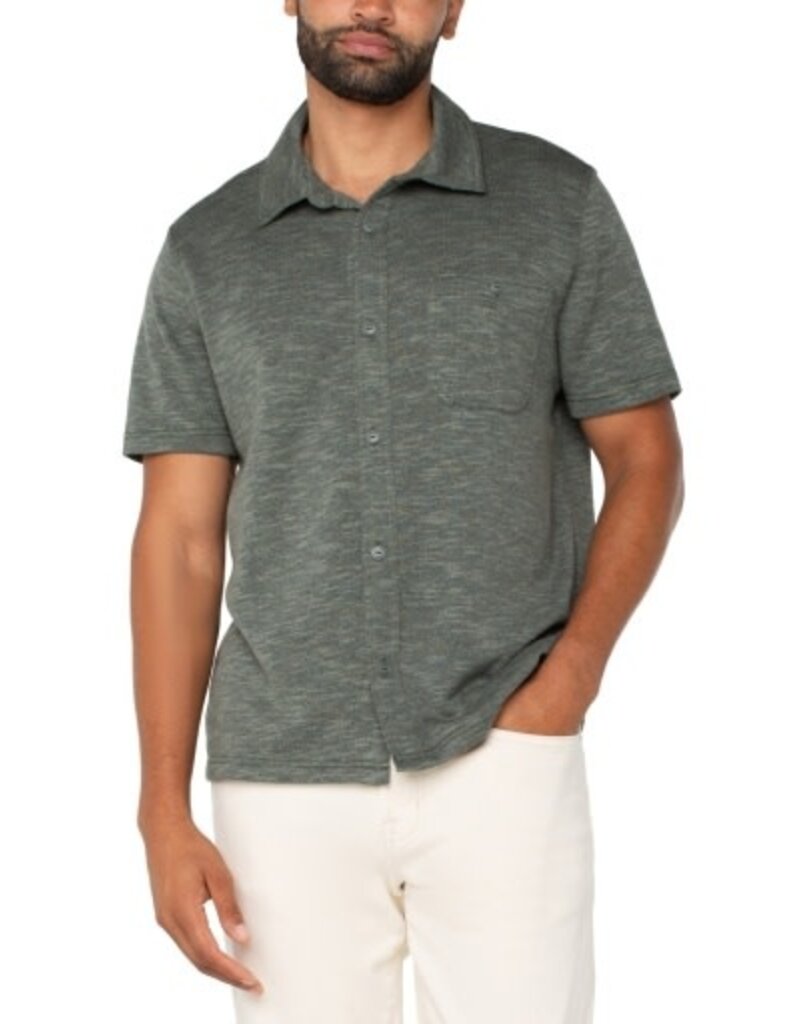 Liverpool Los Angeles Liverpool Short Sleeve Button Up Shirt