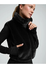 Beyond Yoga Beyond Yoga On the List Faux Fur Vest Black