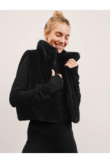 Beyond Yoga Beyond Yoga On the List Faux Fur Vest Black