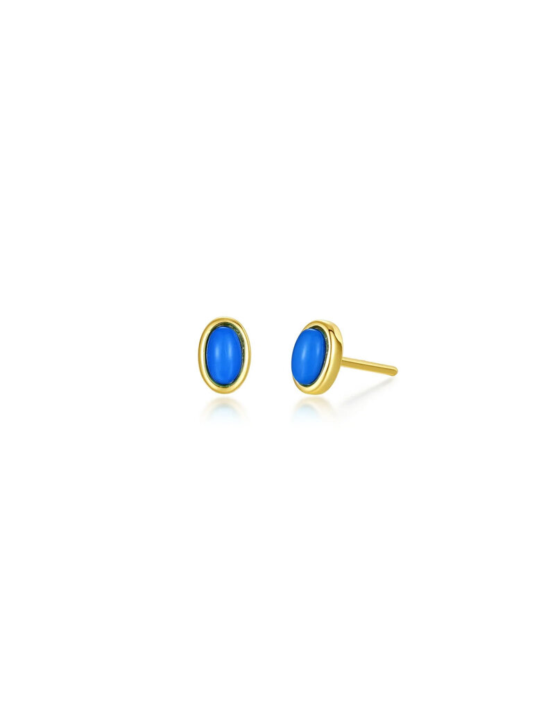 Lafonn Lafonn Reconstituted Turquoise Stud Earrings