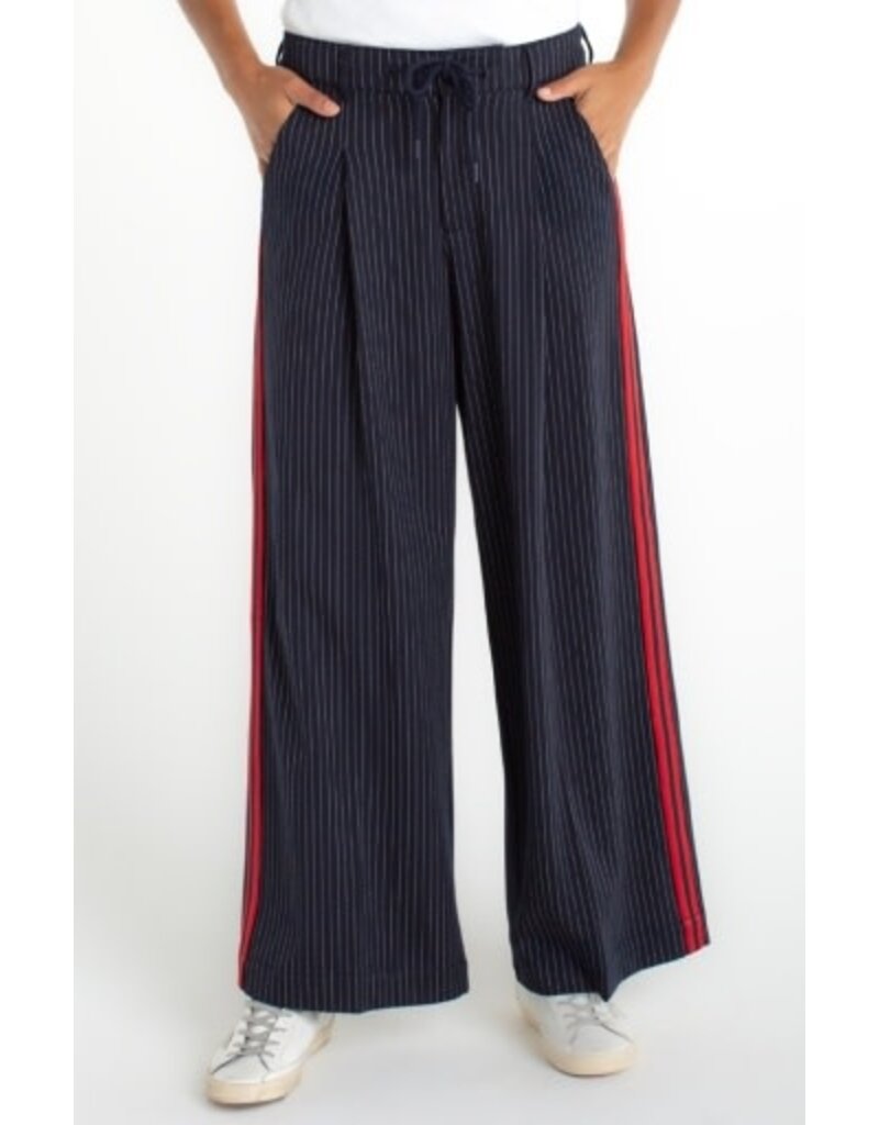 Liverpool Los Angeles Liverpool Wide Leg Pleated Trouser with Side Stripe