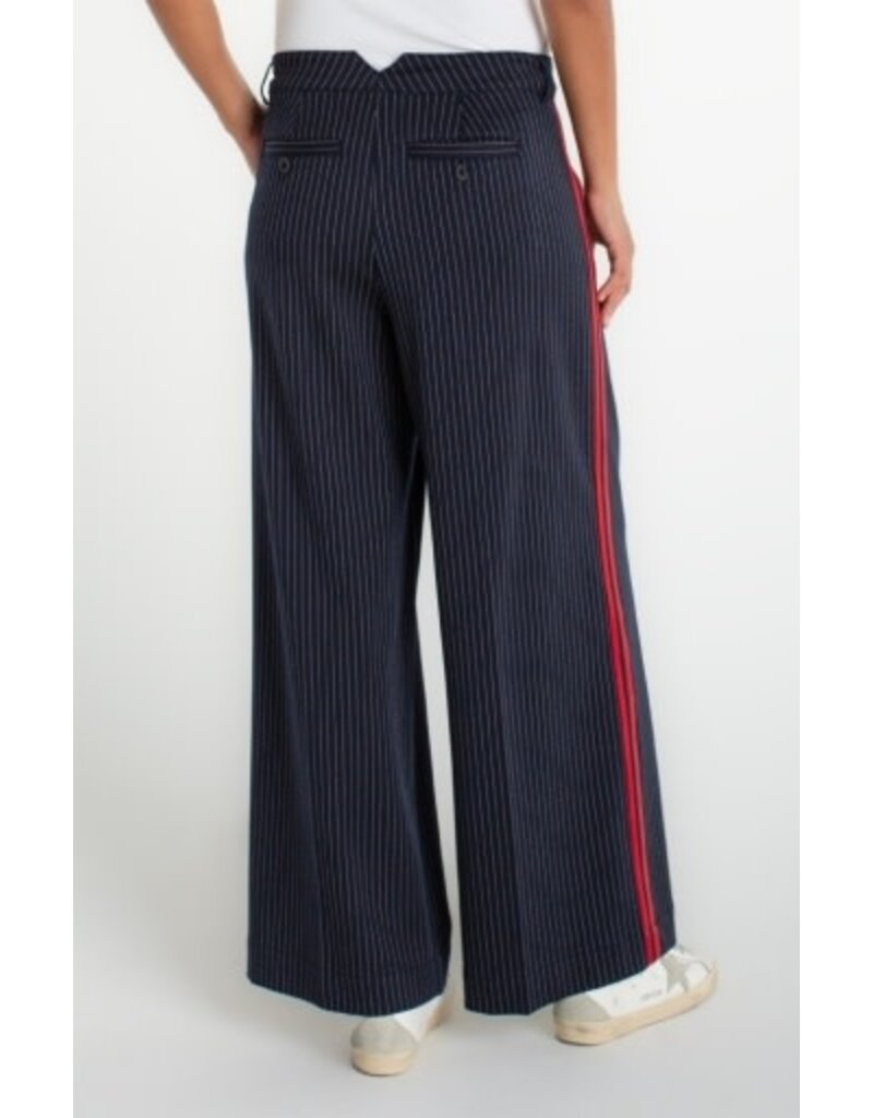 Liverpool Los Angeles Liverpool Wide Leg Pleated Trouser with Side Stripe