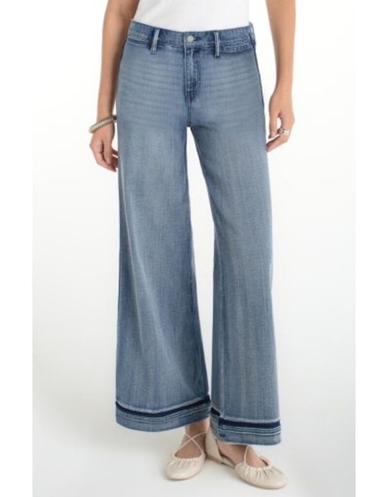 Liverpool Los Angeles Liverpool Super Stride Wide Leg with Shadow Cuff 30" inseam