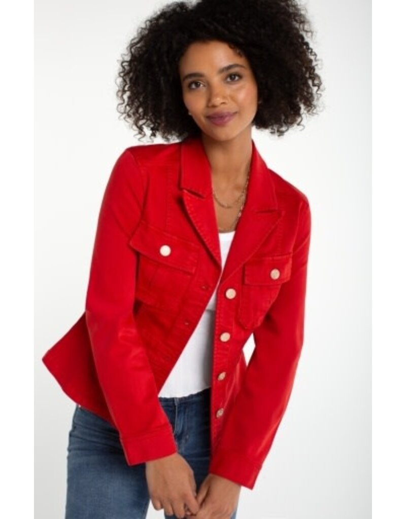 Liverpool Los Angeles Liverpoool Peplum Jacket with Tab Detail