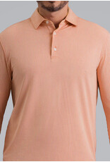 IBKul Liverpool Combo Stitch Long Sleeve Polo Peach Multi