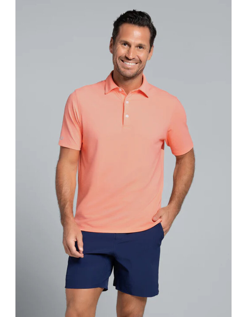 IBKul IBKul Solid Short Sleeve Polo Peach