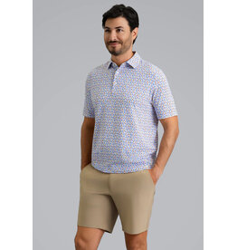 IBKul Ibkul Mint Julep Short Sleeve Polo Peach/Chocolate/Peri