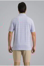 IBKul Ibkul Mint Julep Short Sleeve Polo Peach/Chocolate/Peri