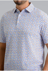 IBKul Ibkul Mint Julep Short Sleeve Polo Peach/Chocolate/Peri