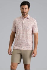 IBKul IBKul Hazy Short Sleeve Polo Peach/Chocolate