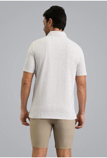 IBKul IBKul Throwing Darts Short Sleeve Polo Peach/Chocolate/Peri