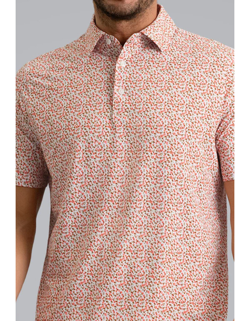 IBKul IBKul Mirabel Short Sleeve Polo Peach/Stone/Charcoal
