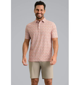 IBKul IBKul Mirabel Short Sleeve Polo Peach/Stone/Charcoal