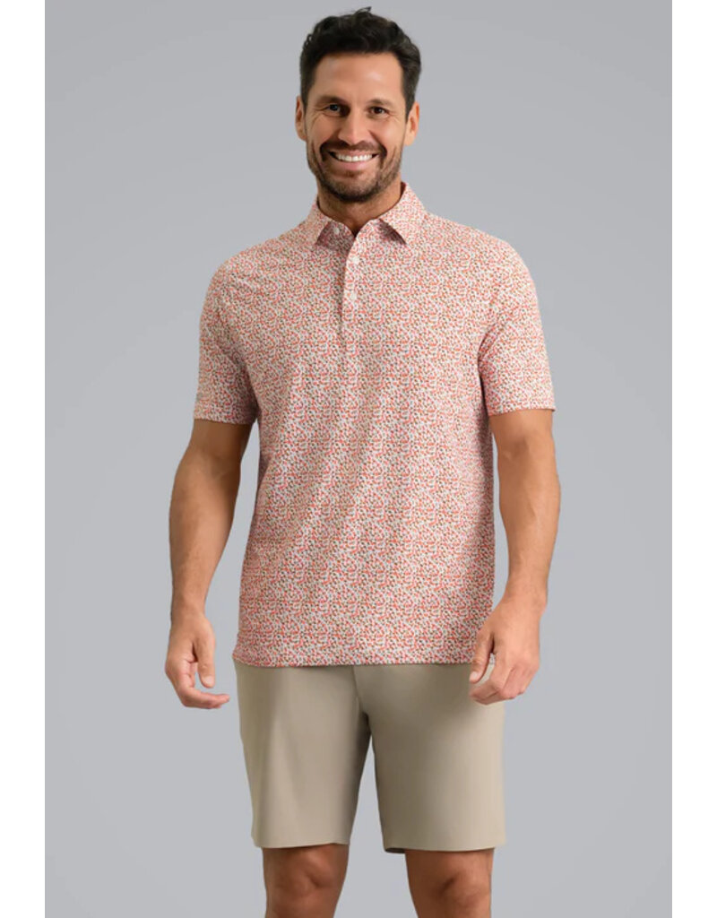 IBKul IBKul Mirabel Short Sleeve Polo Peach/Stone/Charcoal