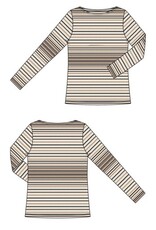 Liverpool Los Angeles Liverpool Long Sleeve Boat Neck Knit Top