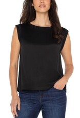 Liverpool Los Angeles Liverpool Sleeveless Woven Knit Top Black