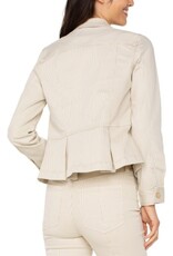Liverpool Los Angeles Liverpool Peplum Jacket Cappucino Stripe