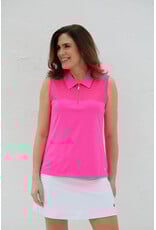Famara Golf Famara Sheer Sleeveless Shirt Hot Pink