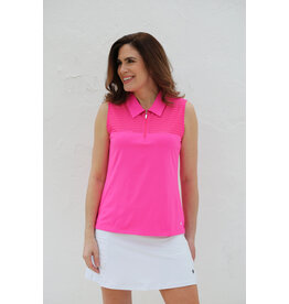 Famara Golf Famara Sheer Sleeveless Shirt Hot Pink