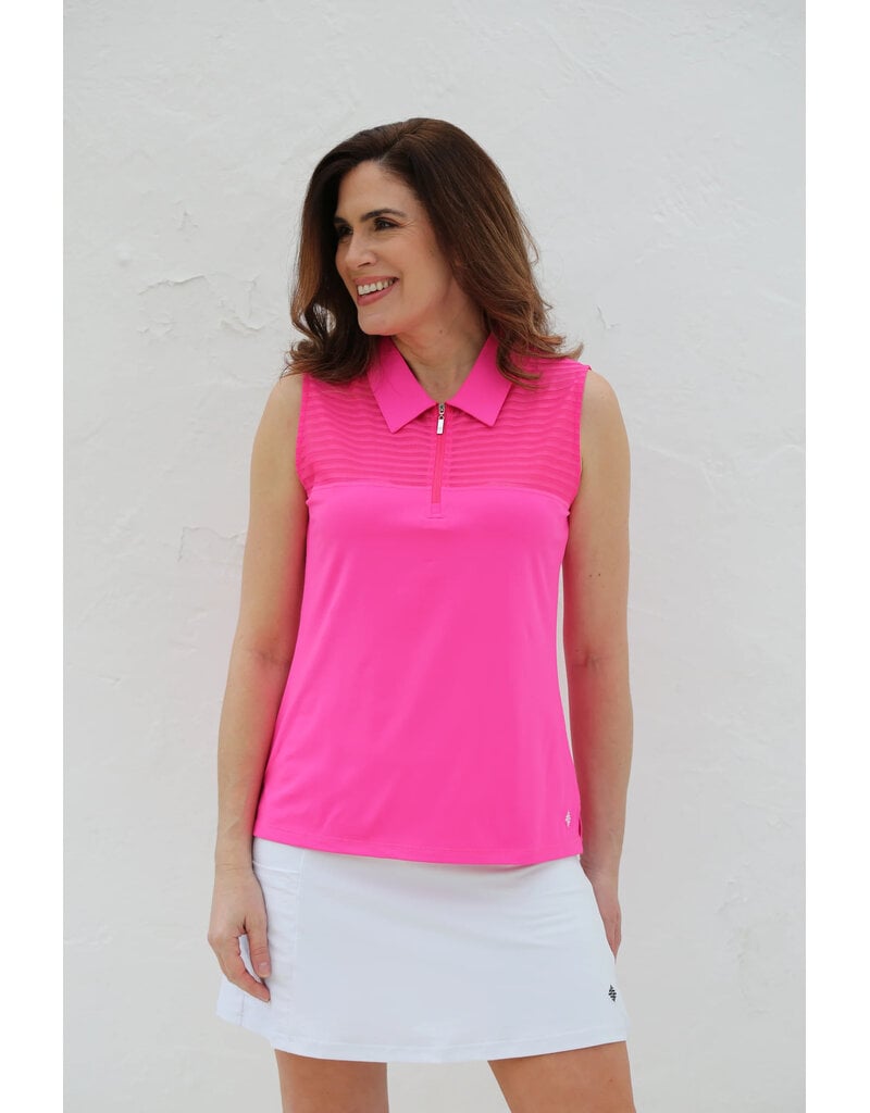 Famara Golf Famara Sheer Sleeveless Shirt Hot Pink