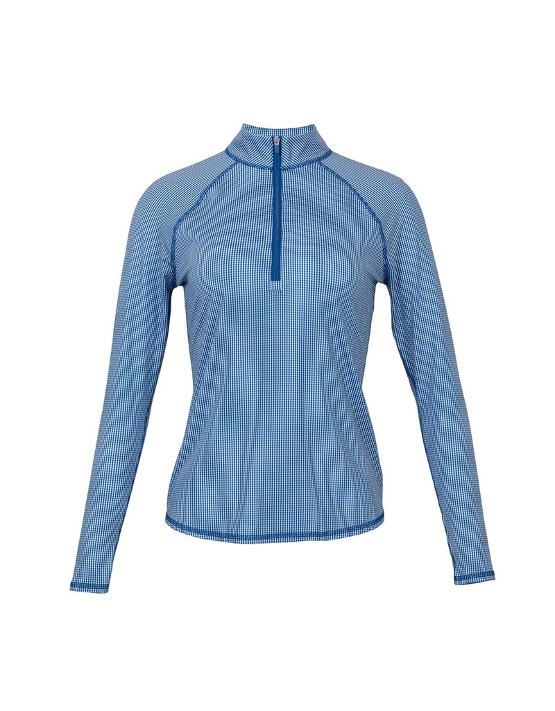 Jofit Jofit Long Sleeve LS UV Mock Seafarer Check