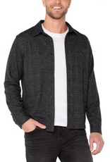 Liverpool Los Angeles Liverpool Knit Long Sleeve Button Up Shirt Charcoal Black