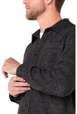 Liverpool Los Angeles Liverpool Knit Long Sleeve Button Up Shirt Charcoal Black