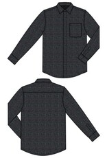 Liverpool Los Angeles Liverpool Knit Long Sleeve Button Up Shirt Charcoal Black