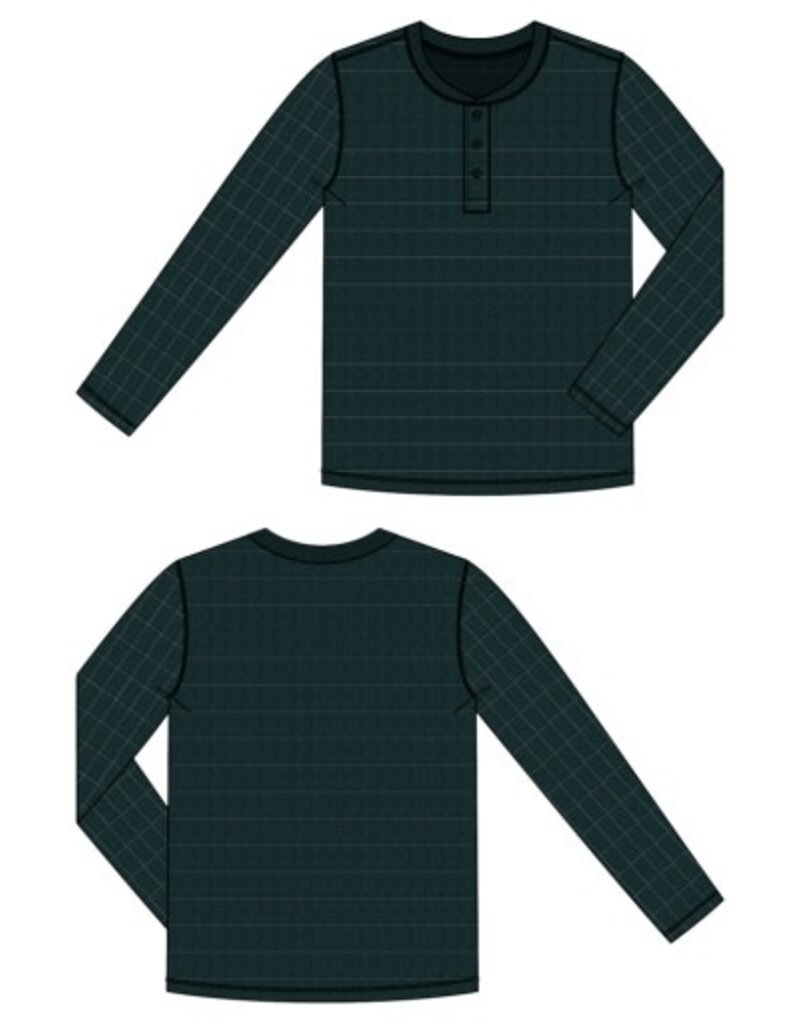 Liverpool Los Angeles Liverpool Henley Long Sleeve Spruce Black Metal