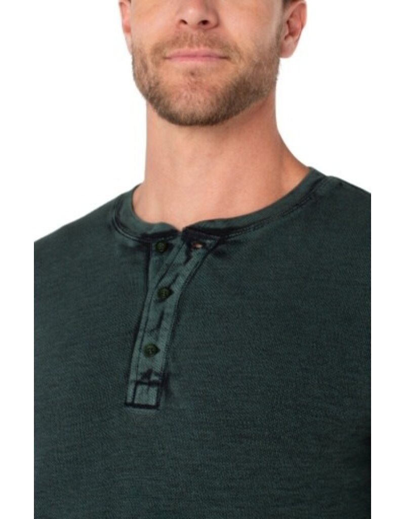 Liverpool Los Angeles Liverpool Henley Long Sleeve Spruce Black Metal