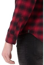 Liverpool Los Angeles Liverpool Long Sleeve Button Up Shirt w/Flap Pocket Crimson Multi