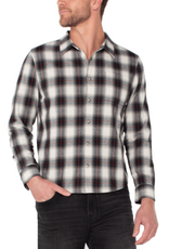 Liverpool Los Angeles Liverpool Long Sleeve Button Up Shirt Black Red Multi