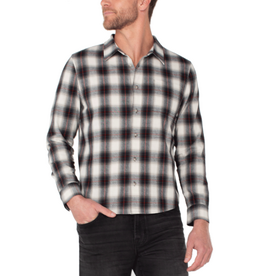 Liverpool Los Angeles Liverpool Long Sleeve Button Up Shirt Black Red Multi