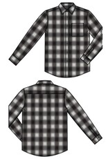 Liverpool Los Angeles Liverpool Long Sleeve Button Up Shirt Black Red Multi