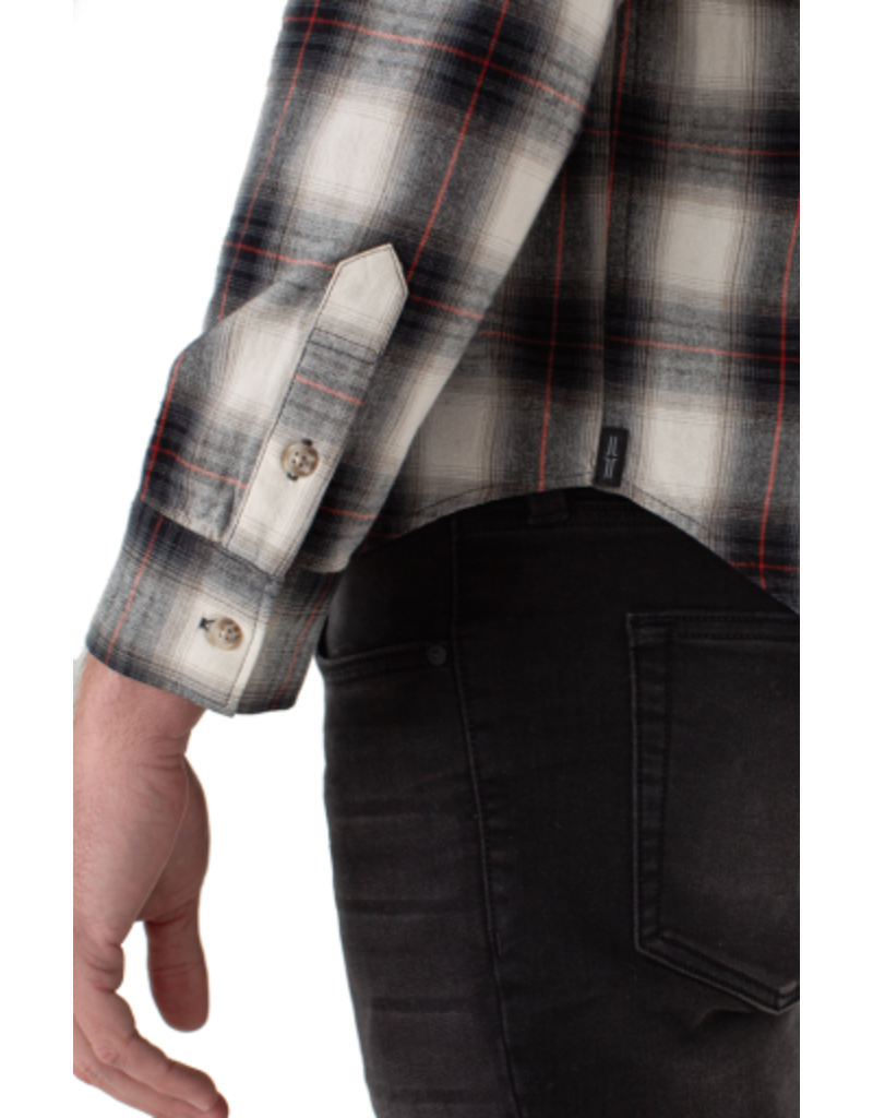 Liverpool Los Angeles Liverpool Long Sleeve Button Up Shirt Black Red Multi