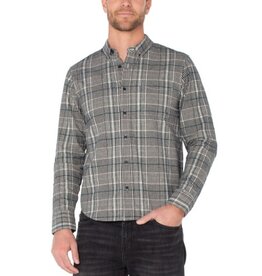 Liverpool Los Angeles Liverpool Long Sleeve Button Up Shirt Teal Multi