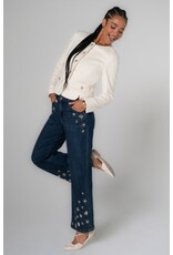 Liverpool Los Angeles Liverpool Stride Wide Leg 30" Snowflake