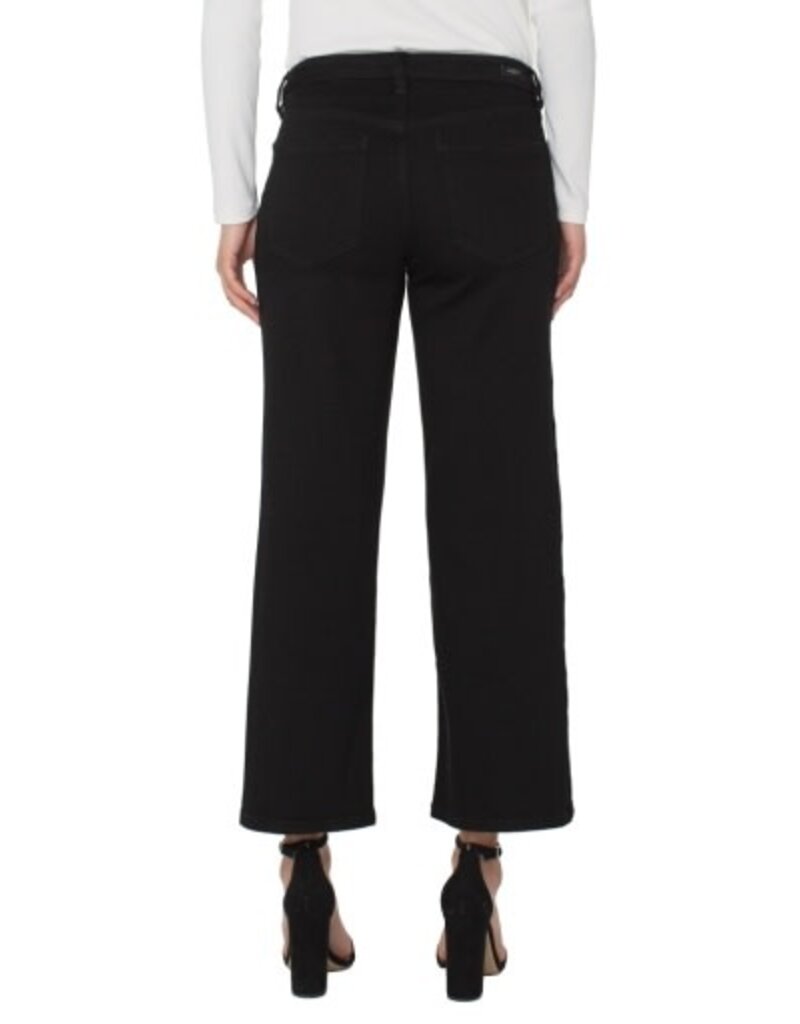 Liverpool Los Angeles Liverpool Stride Crop Wide 28" Inseam Black Rinse