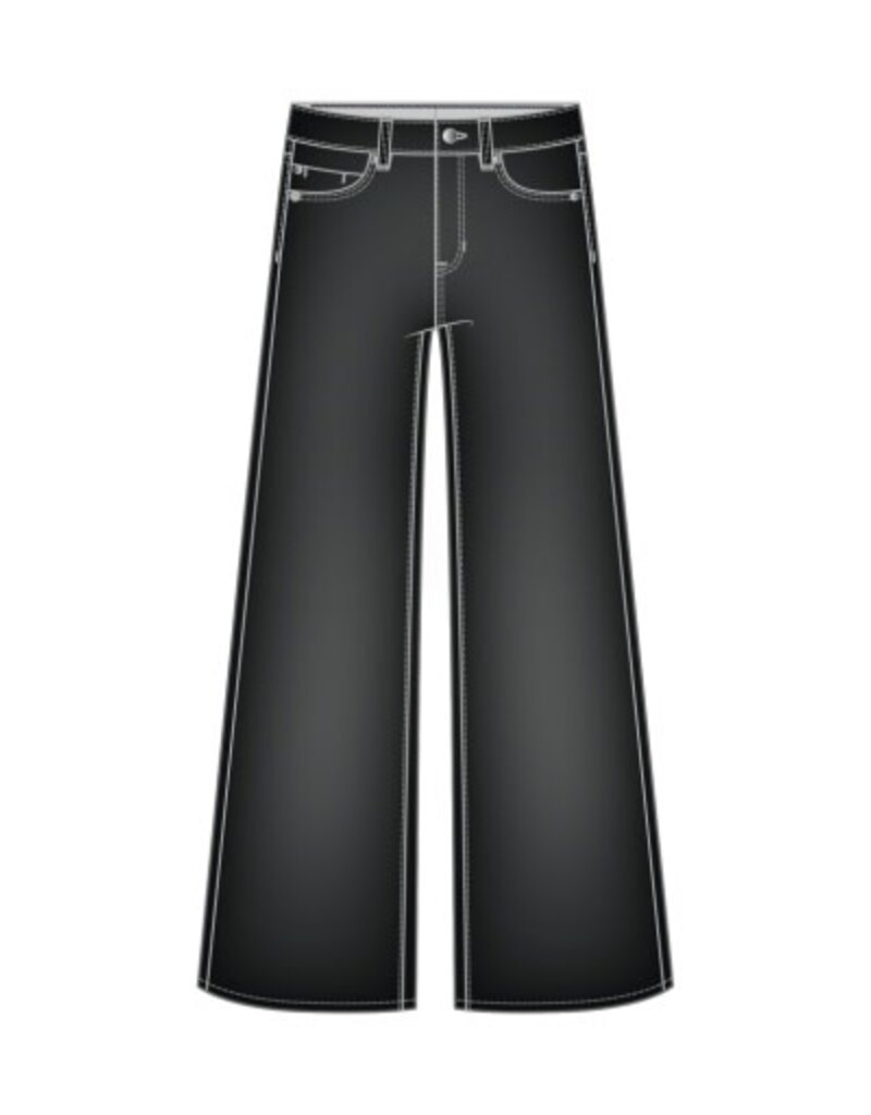 Liverpool Los Angeles Liverpool Stride Crop Wide 28" Inseam Black Rinse