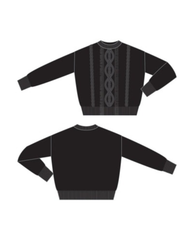 Liverpool Los Angeles Liverpool Long Sleeve Crew Neck Sweater w/ Fringe