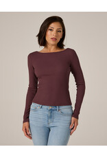 7 Diamonds 7Diamonds MODAL RIBBED BOATNECK TOP