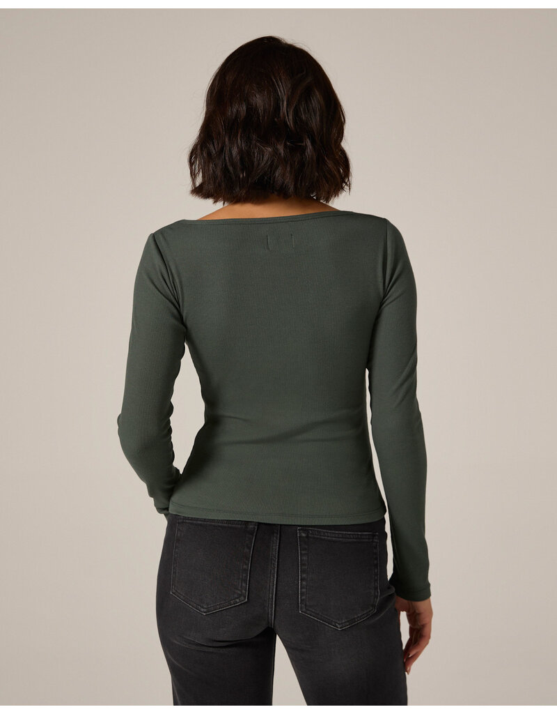 7 Diamonds 7Diamonds MODAL RIBBED BOATNECK TOP