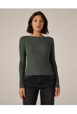 7 Diamonds 7Diamonds MODAL RIBBED BOATNECK TOP